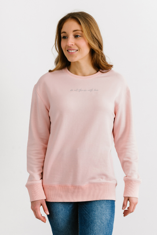 Soft pink sweatshirt shop