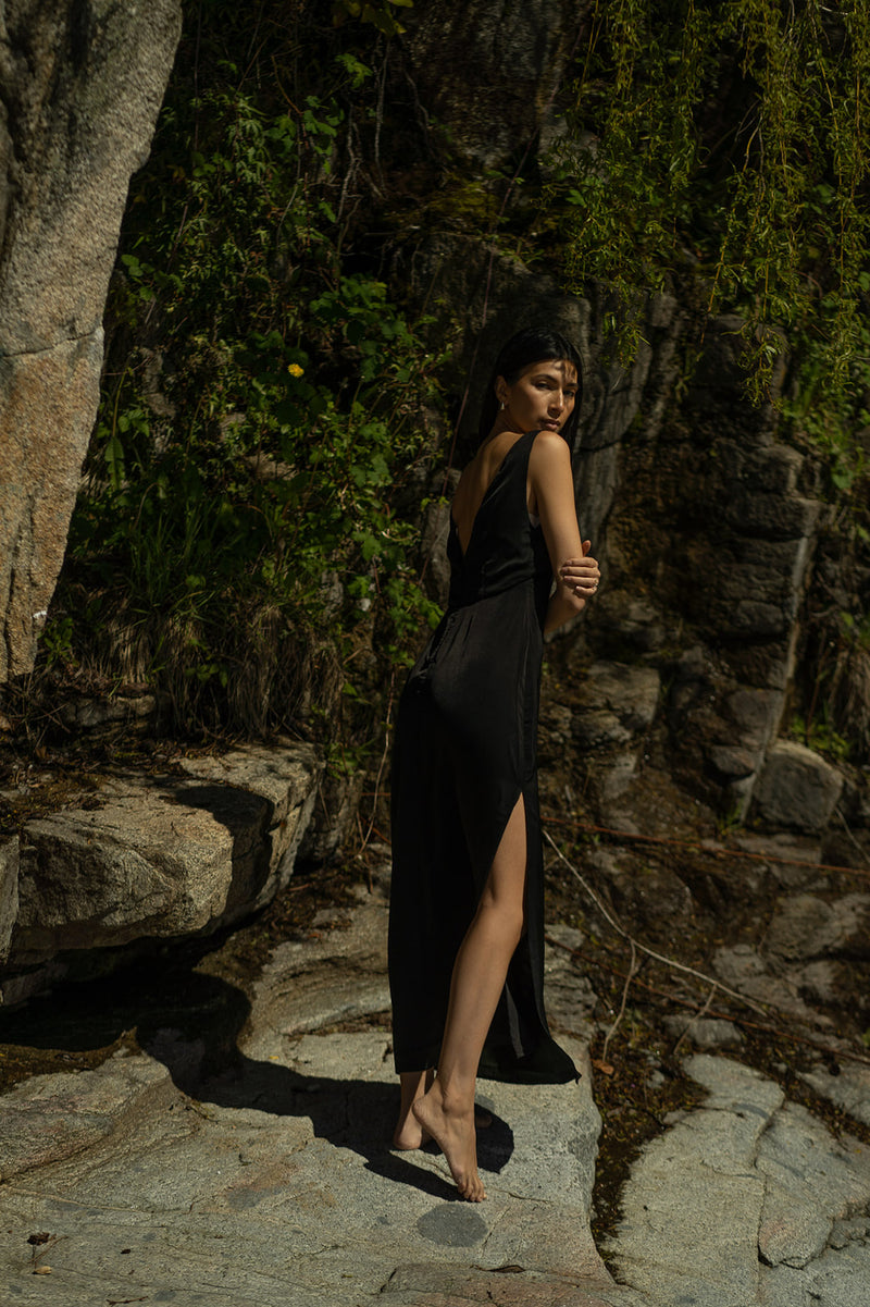 Jake Slip Dress- Black The Roster Clothing Jake Slip Dress- Black The Roster Clothing