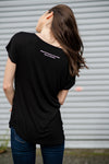 Women's Black Scoop Neck T-shirt