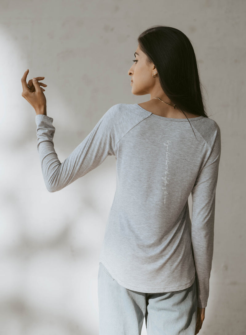 Light Grey Long Sleeve Women's Shirt