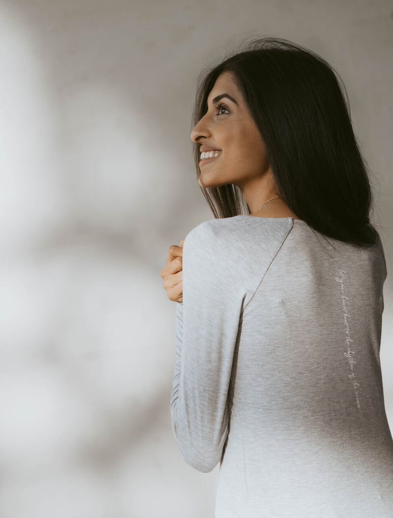 Light Grey Long Sleeve Women's Shirt