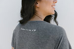 Women's grey v-neck t-shirt