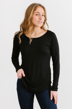 Find the Joy- Long Sleeve Black Shirt